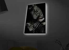 Wallity Lienzo Decorativo Iluminado con LED Multicolor 45 x 70 cm